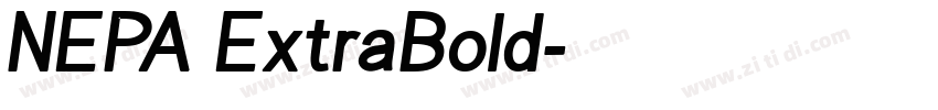 NEPA ExtraBold字体转换